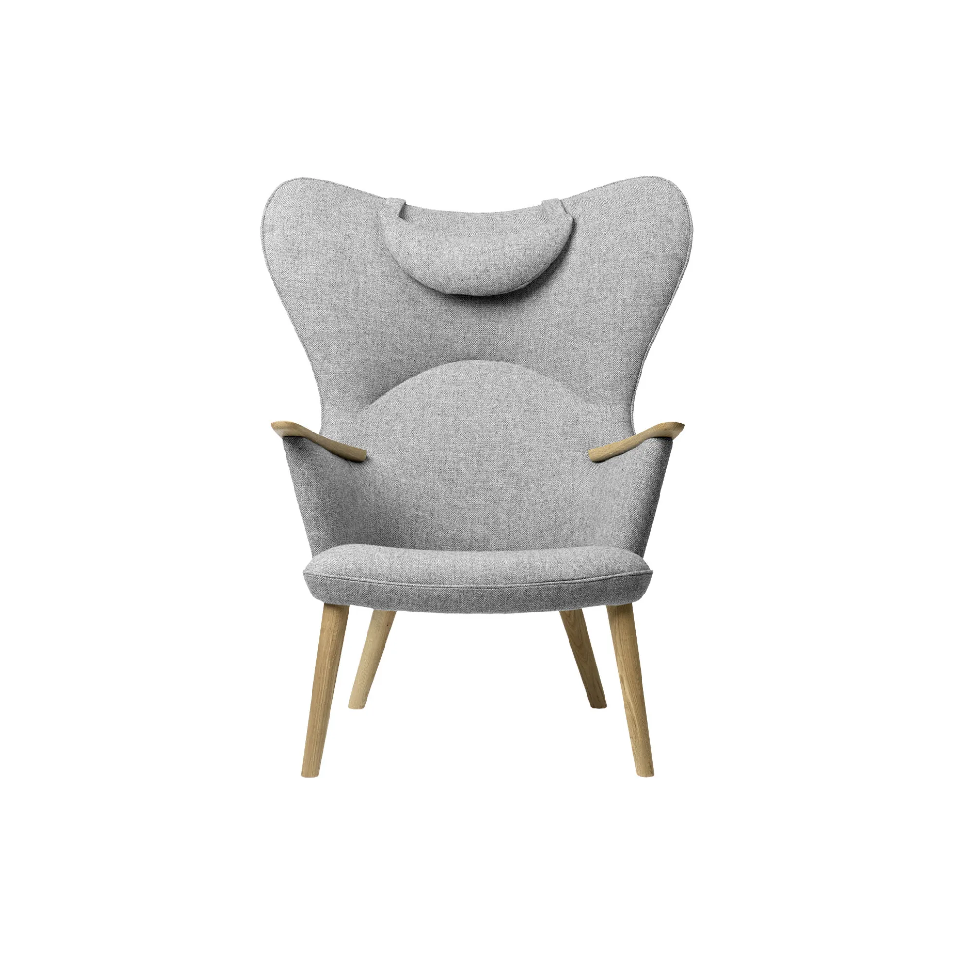 CH78 Mama Bear loungestol, light grey/olieret eg