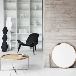 CH07 Skalstolen loungestol, sortlakeret eg/sort