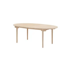 CH338 spisebord, hvidolieret eg