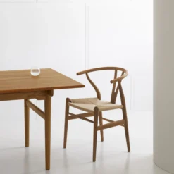 CH327 spisebord, olieret teak/olieret eg