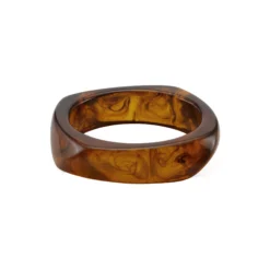 Chunky Bangle, golden brown