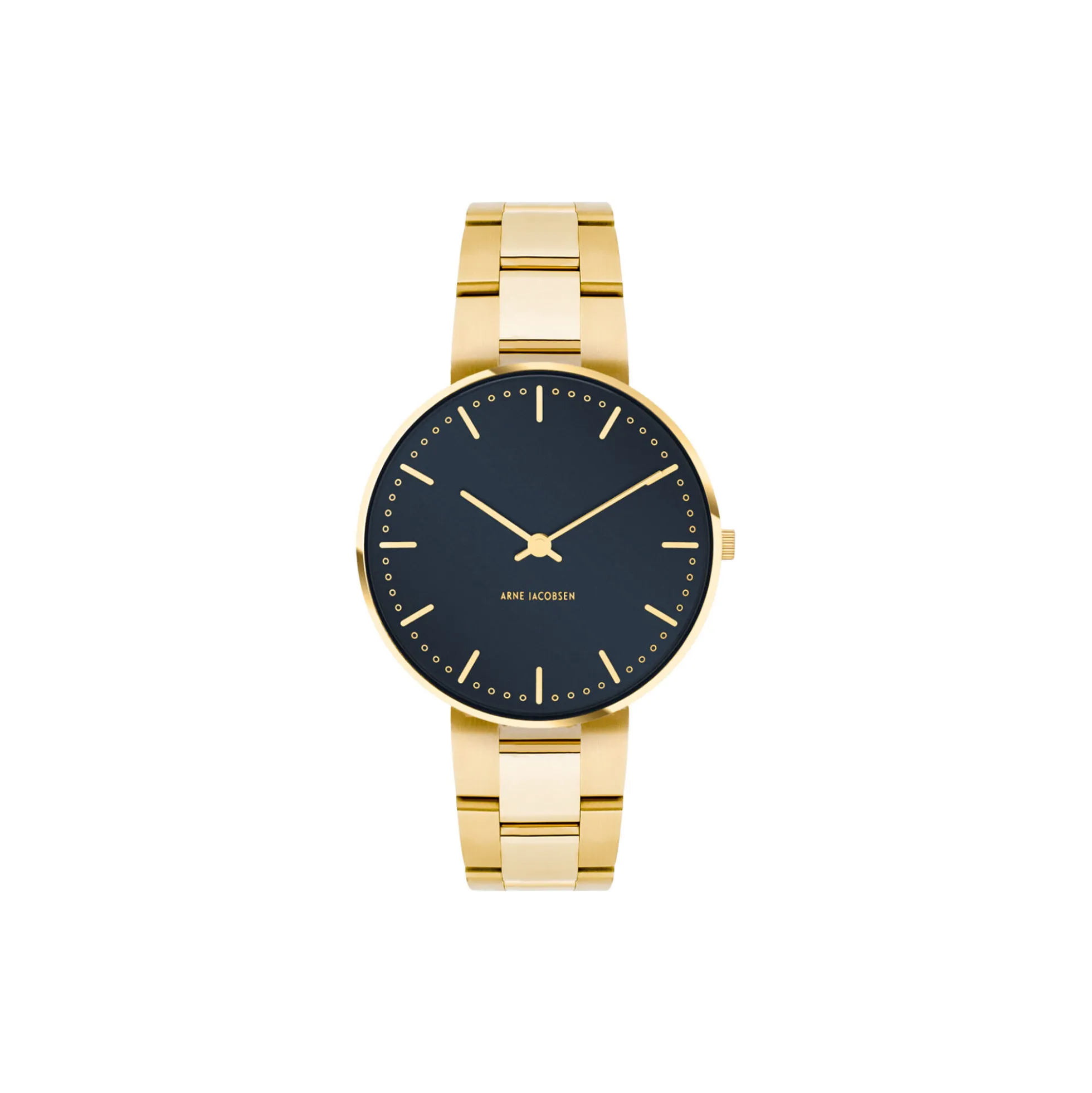 City Hall armbåndsur, oxford blue/gold/gold