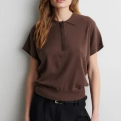Claro Knit SS Polo, carafe