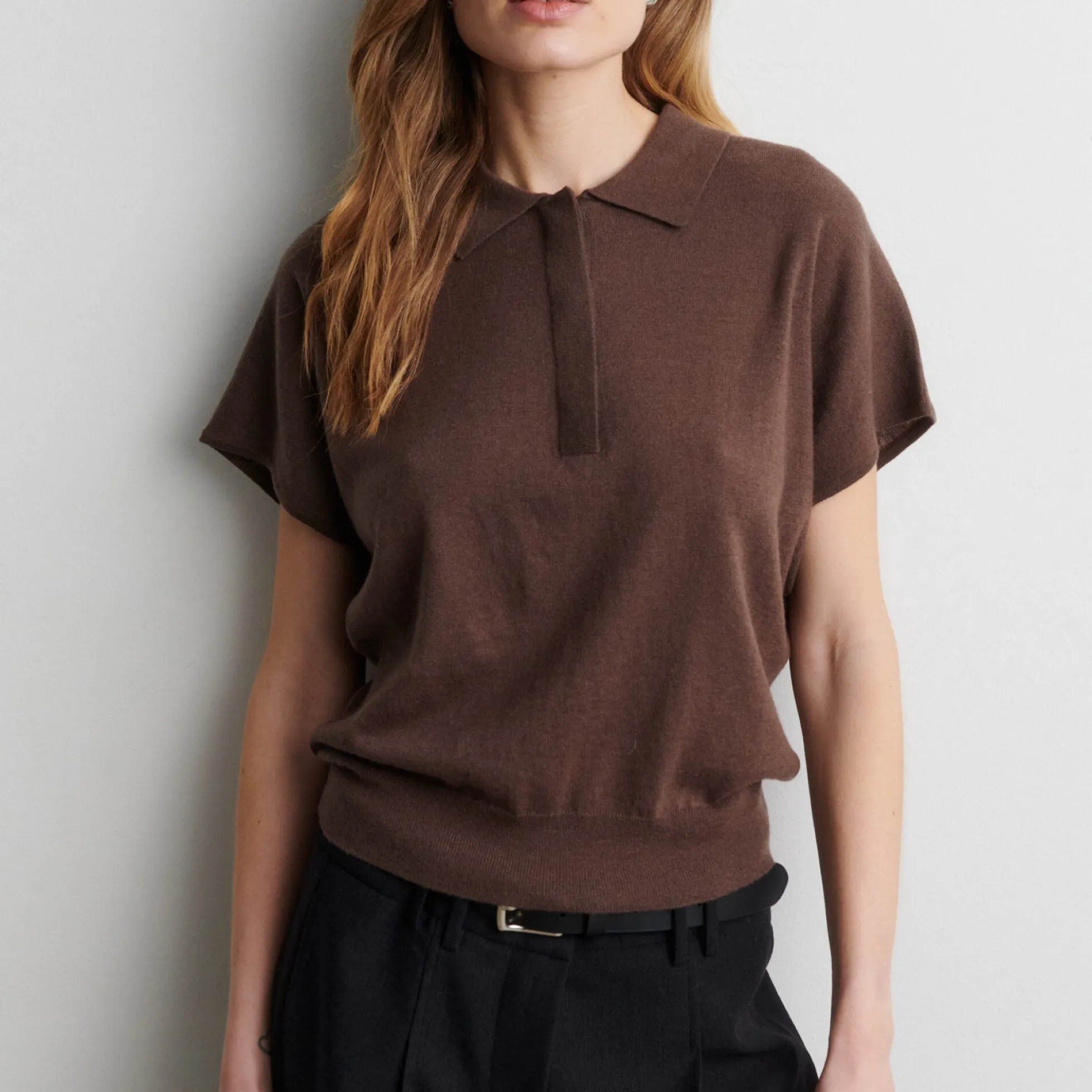 Claro Knit SS Polo, carafe