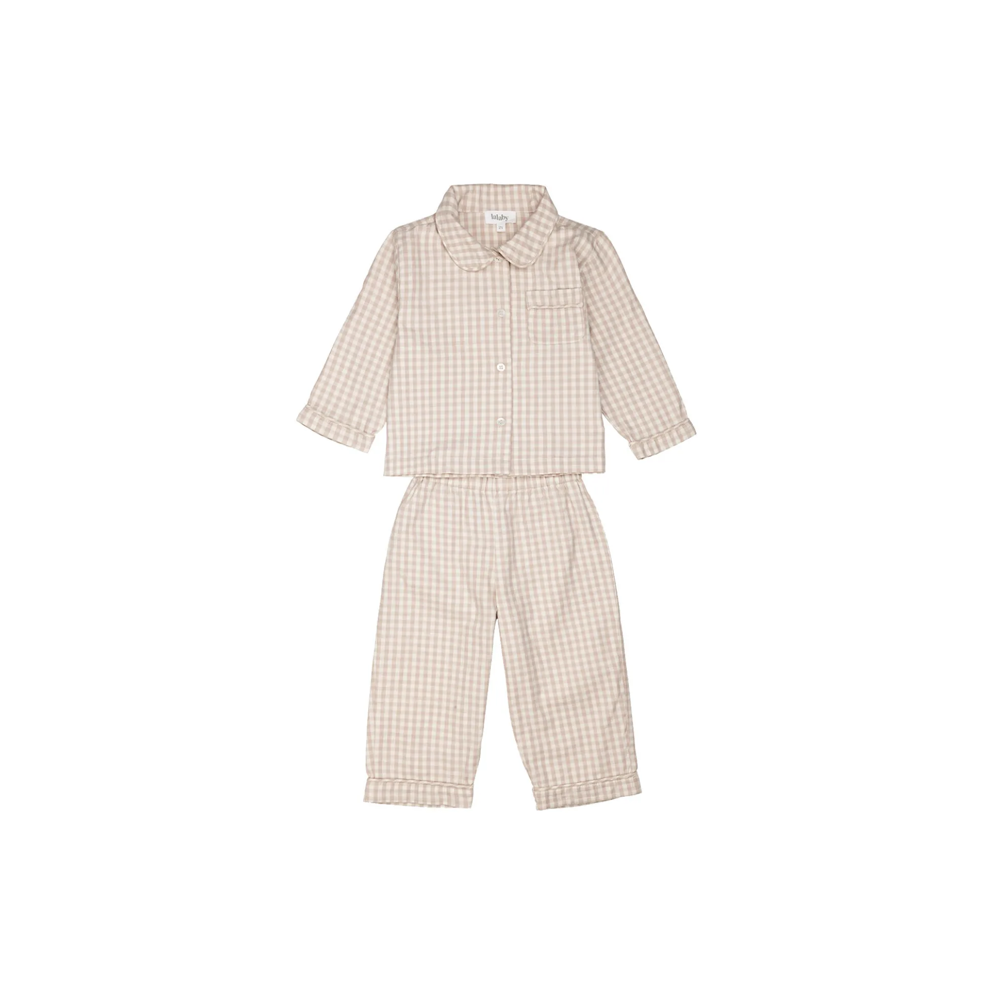 Classic Pyjamas, beige gingham