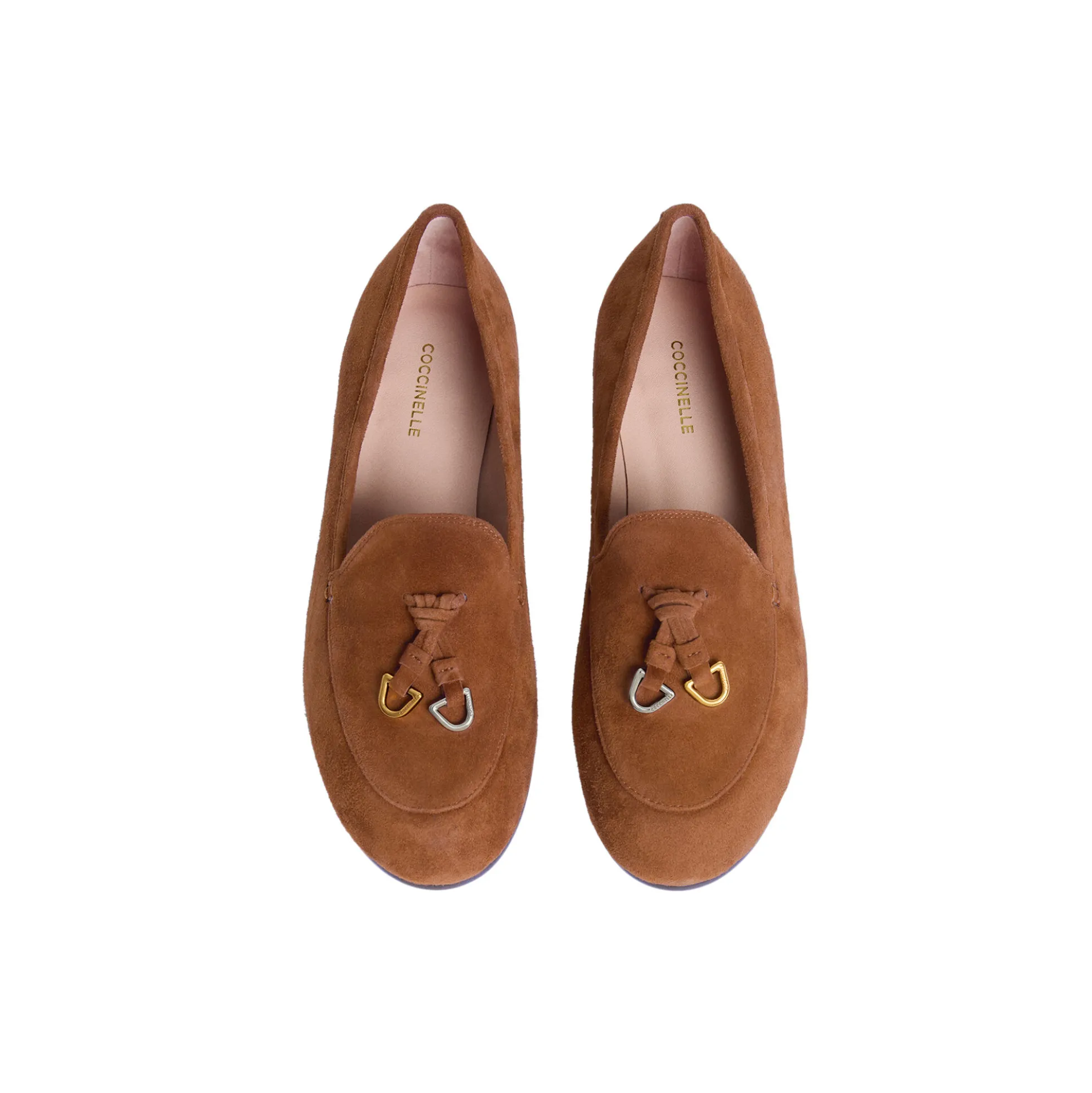 COCCINELLE LOOP SUEDE, cognac