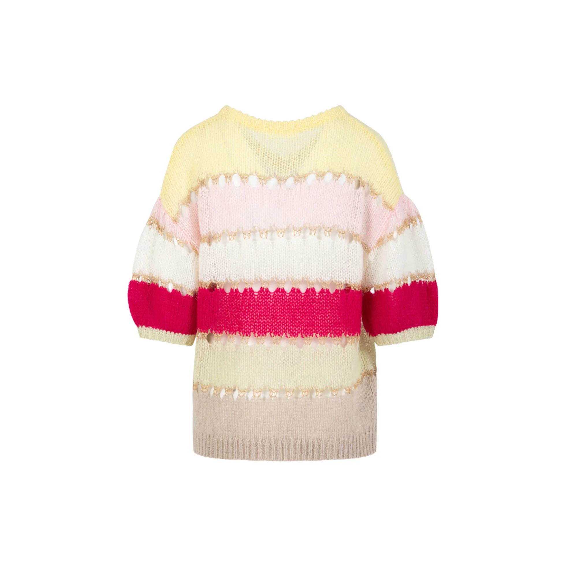 Colorblock pointelle knit, mix