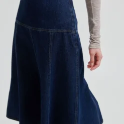 Columbo Denim Skirt, dark blue denim