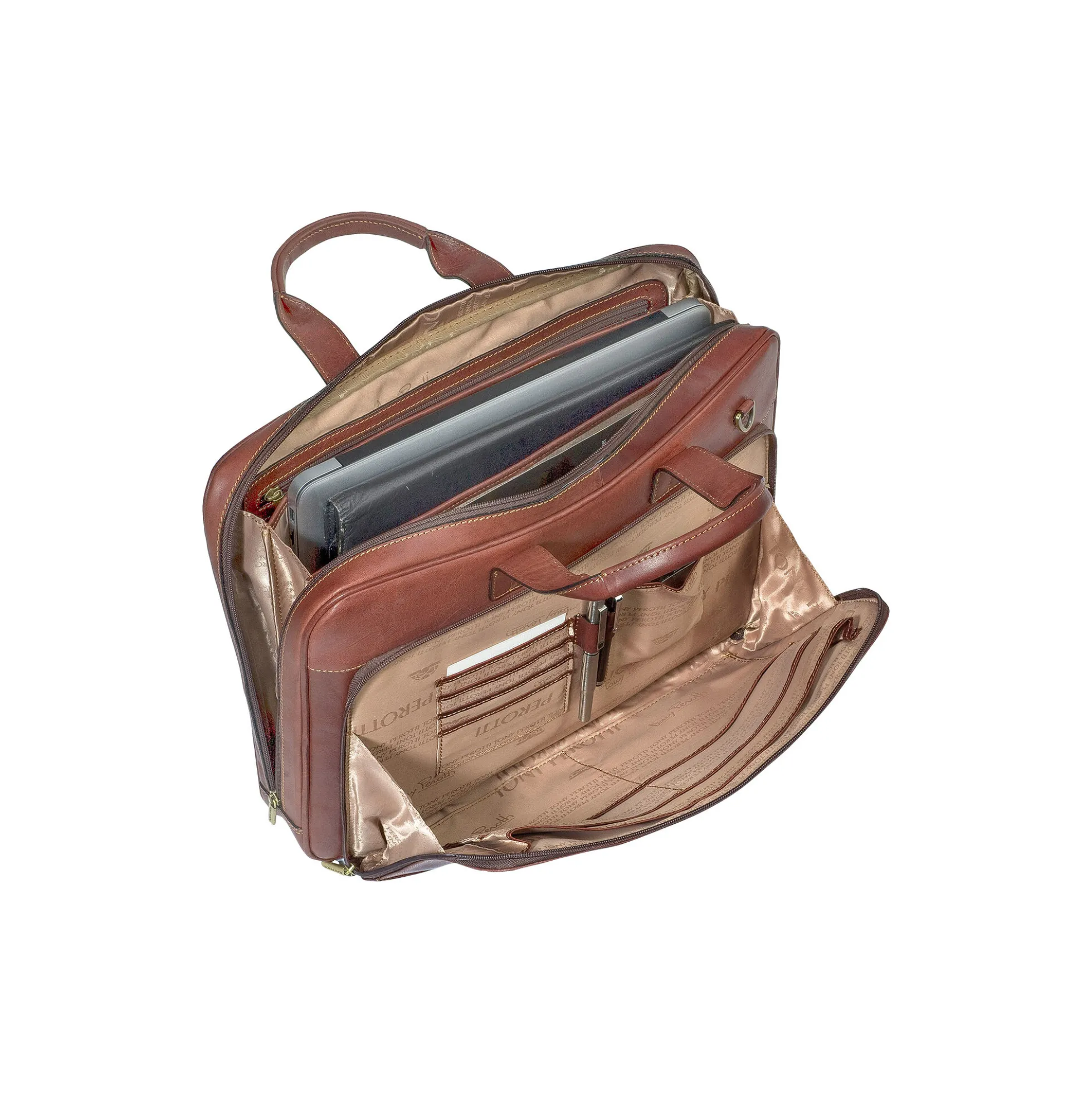 1 Compartment Laptop Bag, dark brown