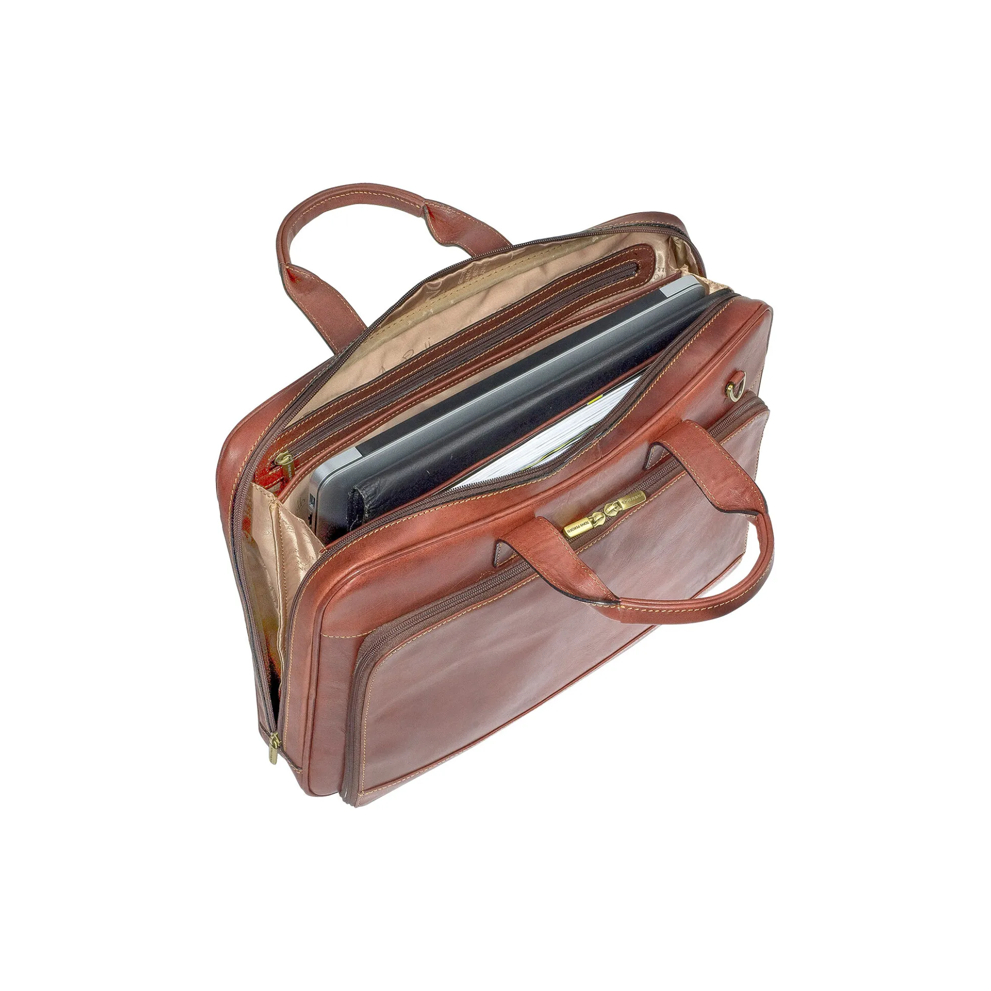 1 Compartment Laptop Bag, dark brown