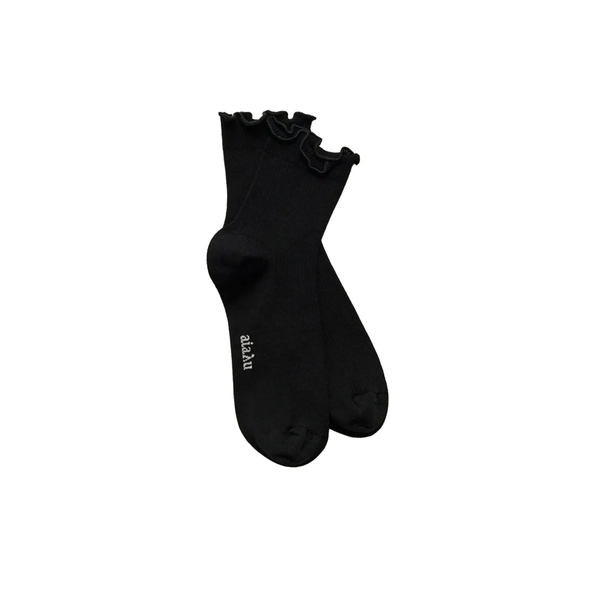 Cotton Frill Sock, black