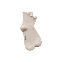 Cotton Frill Sock, milk
