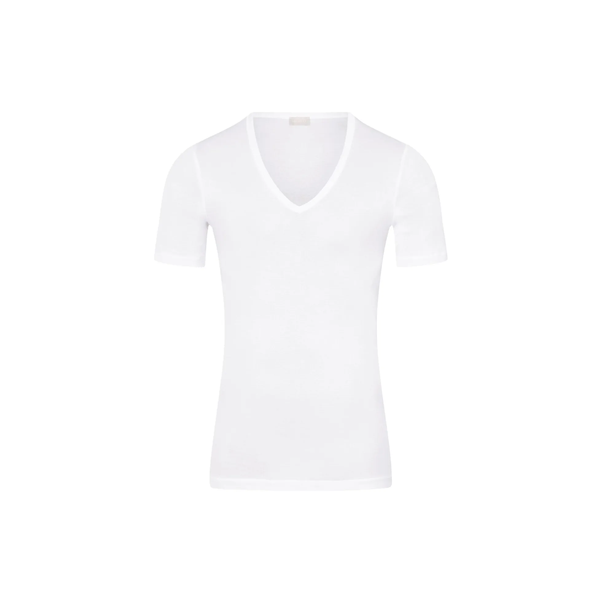 Cotton Pure SS Shirt V-Neck, white