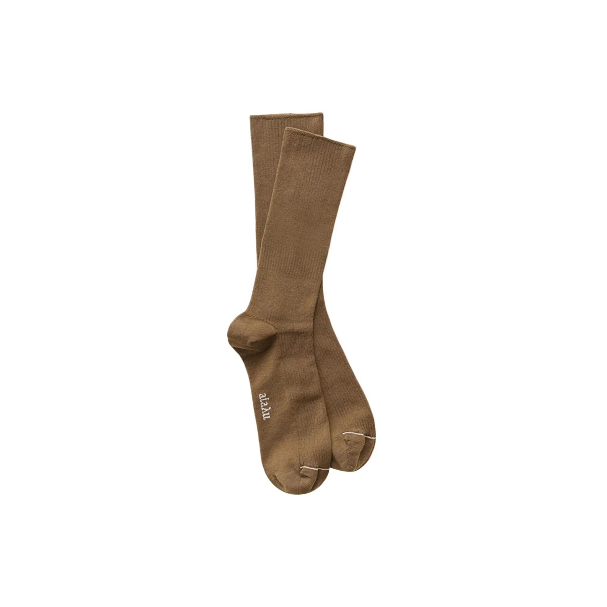 Cotton Rib Socks, chestnut