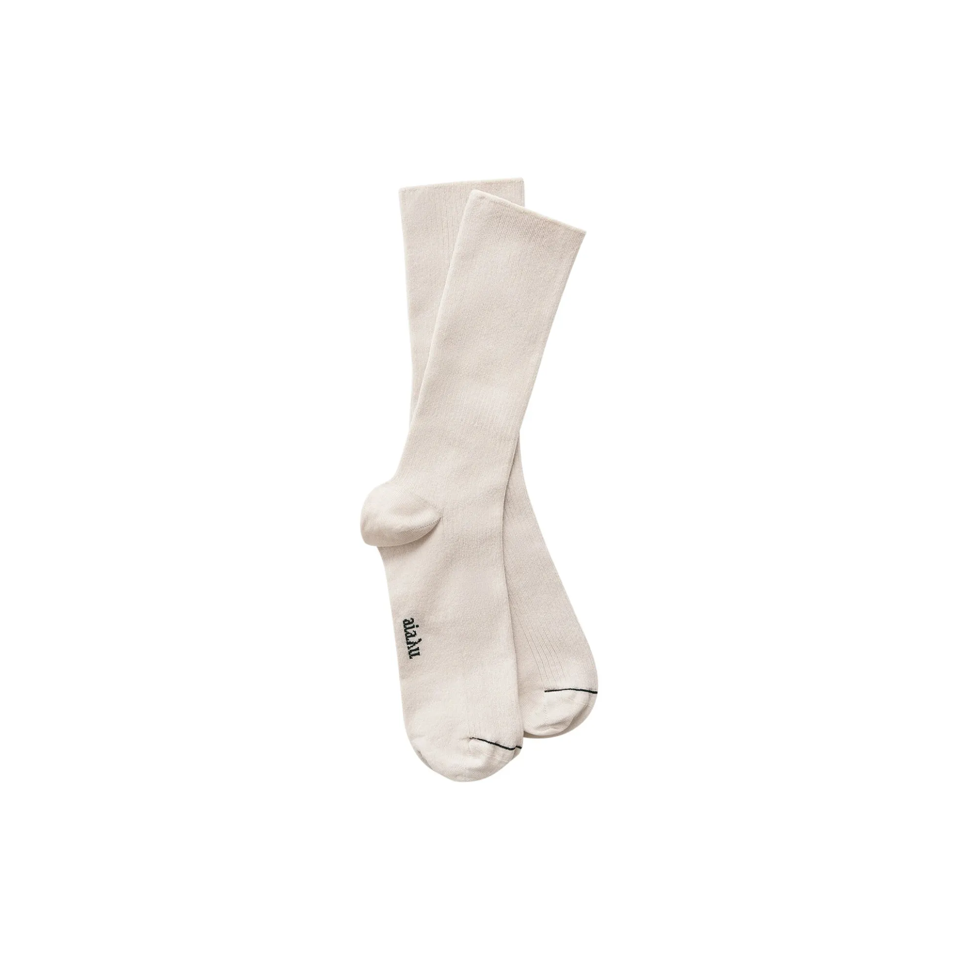 Cotton Rib Socks, milk