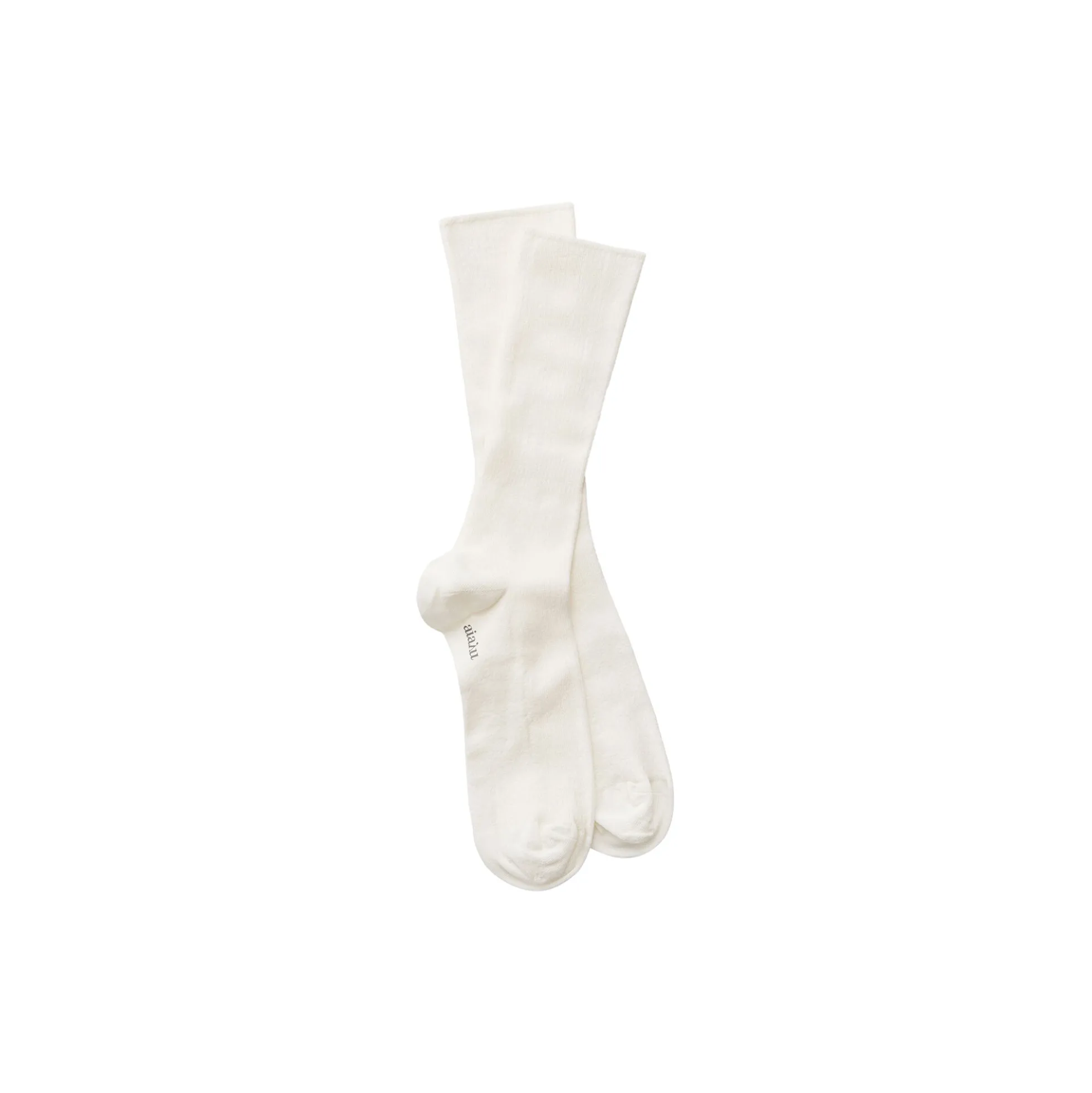Cotton Rib Socks, white