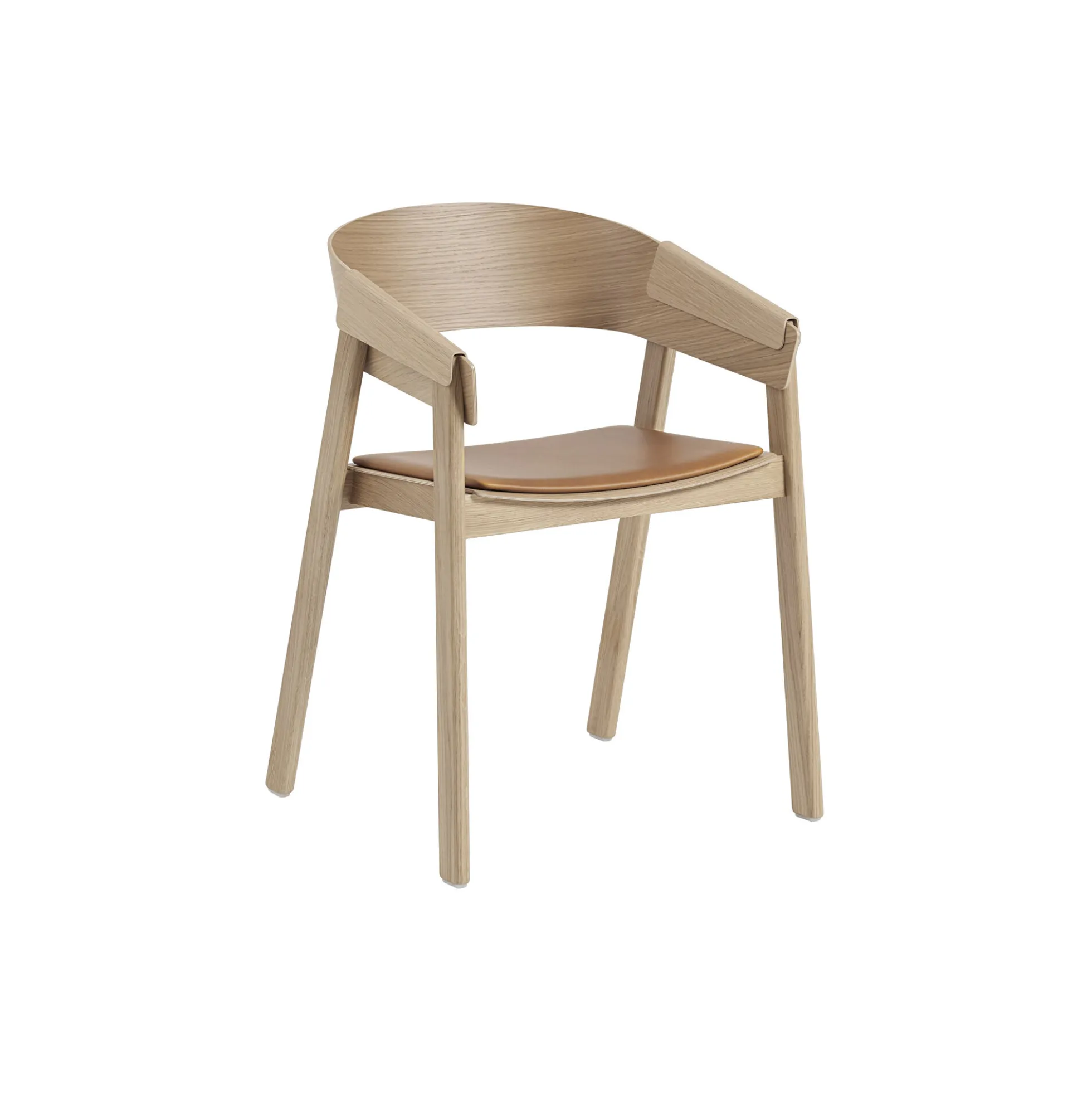 Cover Armchair, refine leather cognac/oak