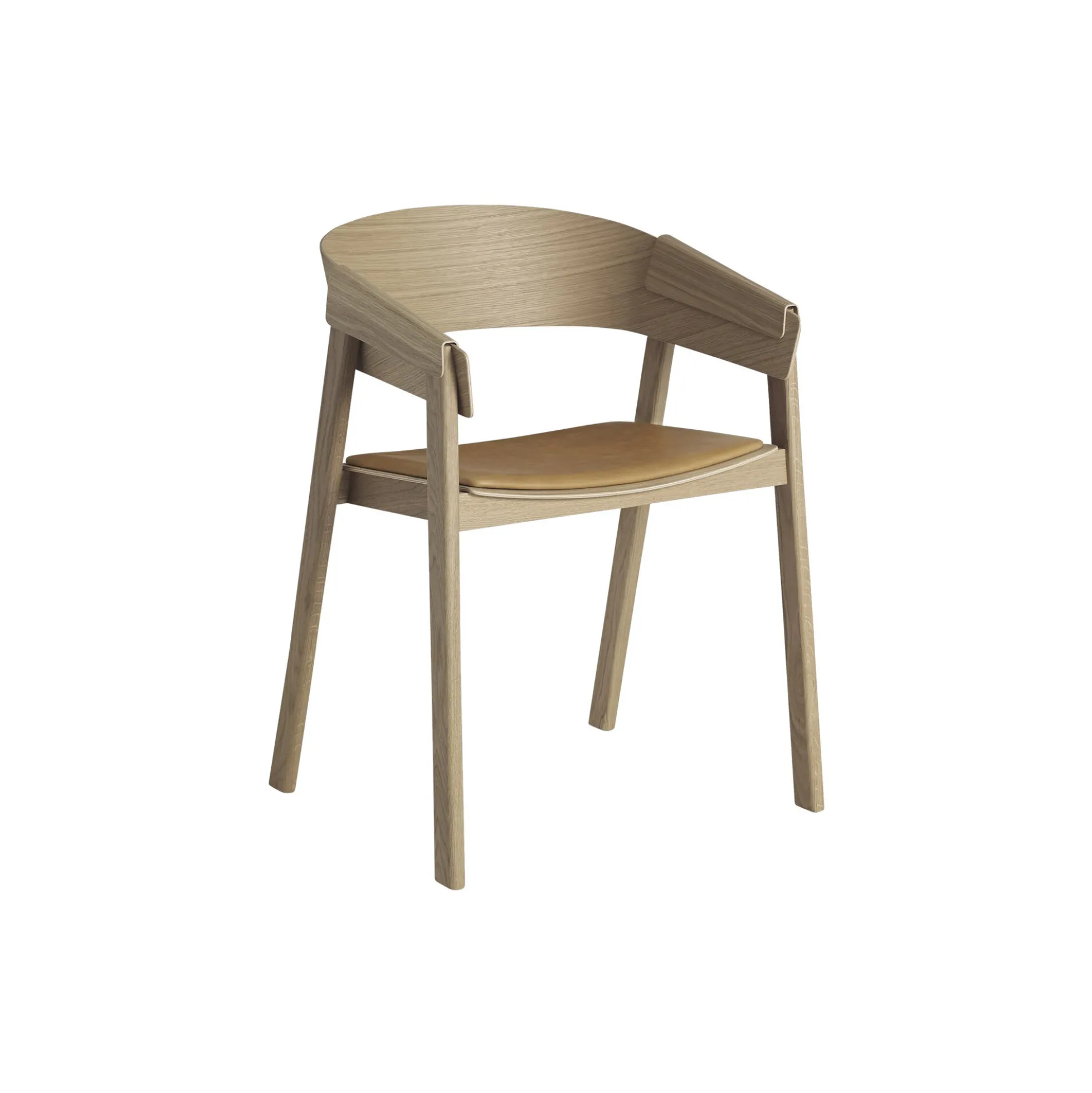 Cover Armchair, refine leather cognac/oak