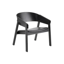 Cover Lounge Chair, refine leather black/black