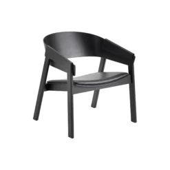 Cover Lounge Chair, refine leather black/black