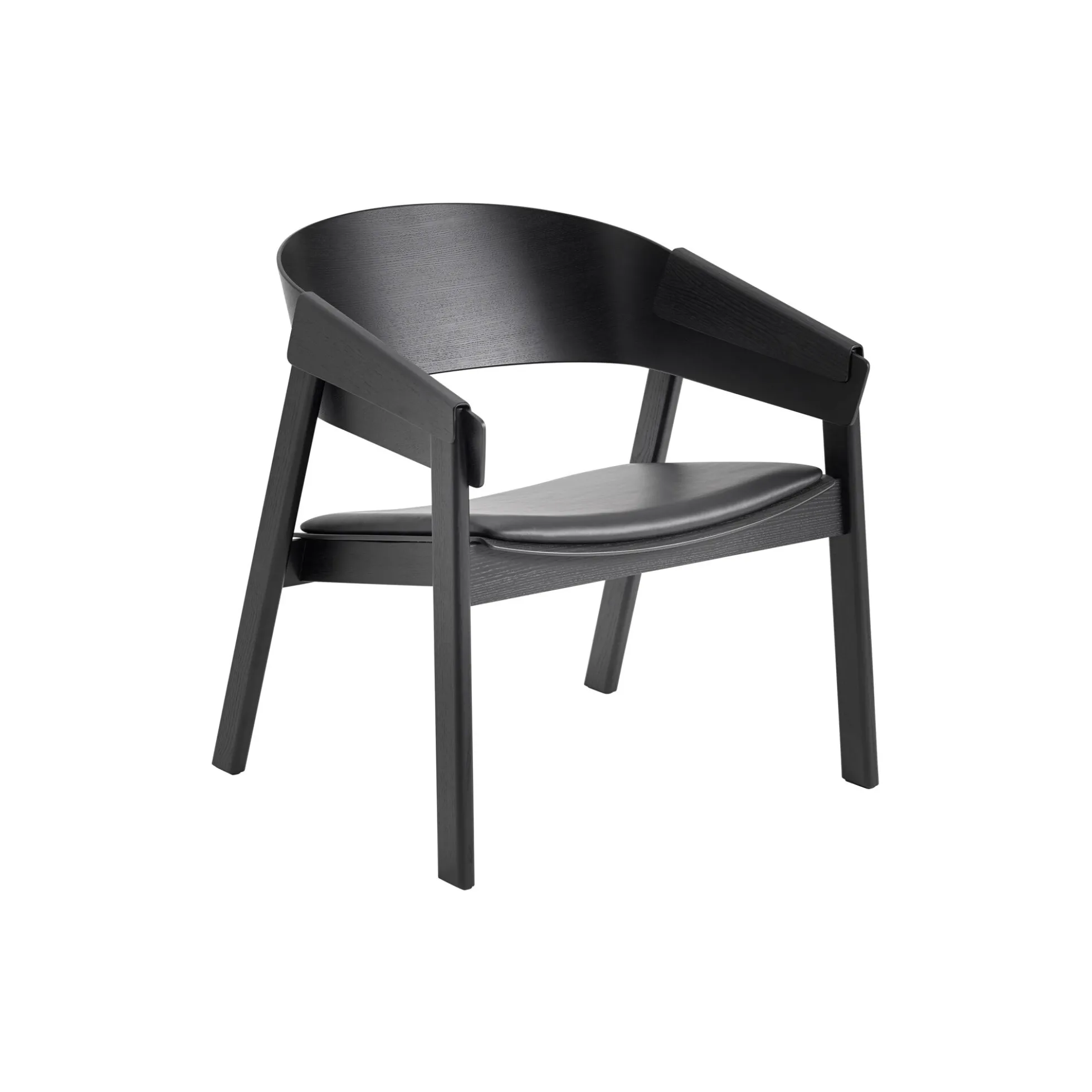 Cover Lounge Chair, refine leather black/black