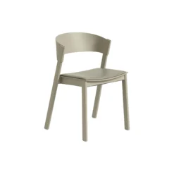 Cover Side Chair, refine leather stone/dark beige