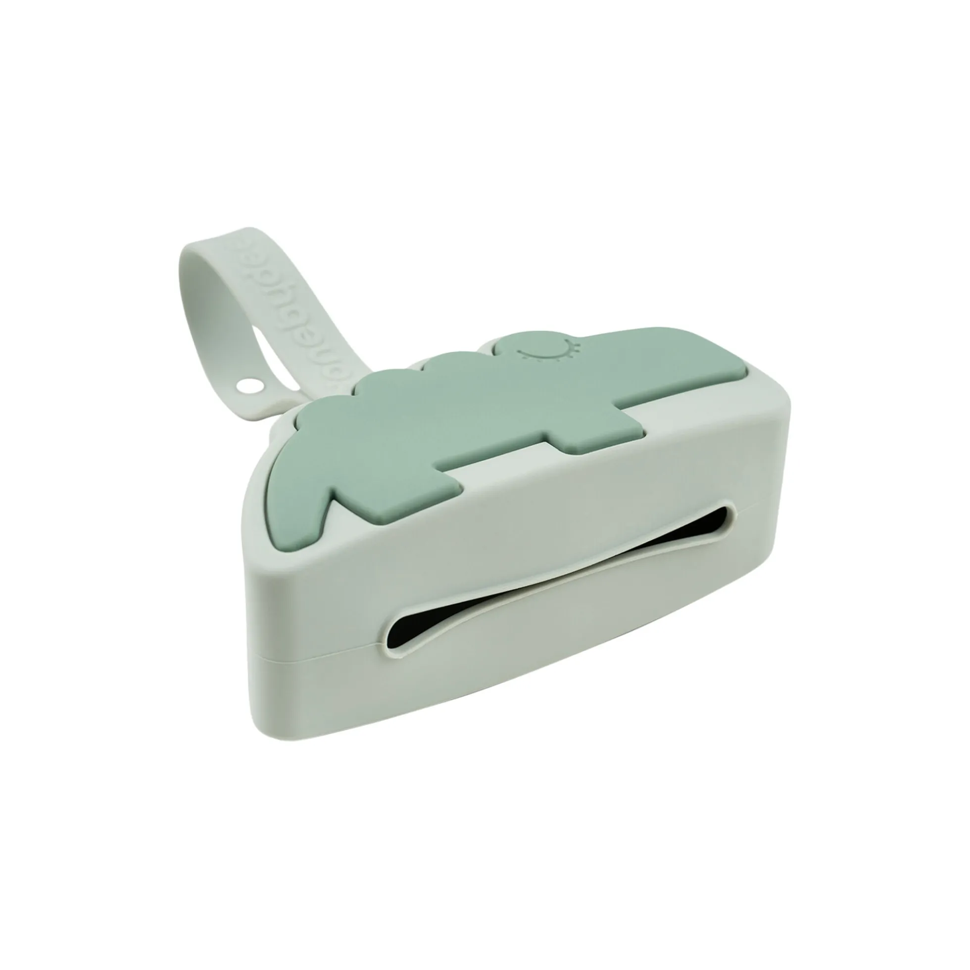 Croco silikone sutteholder, green