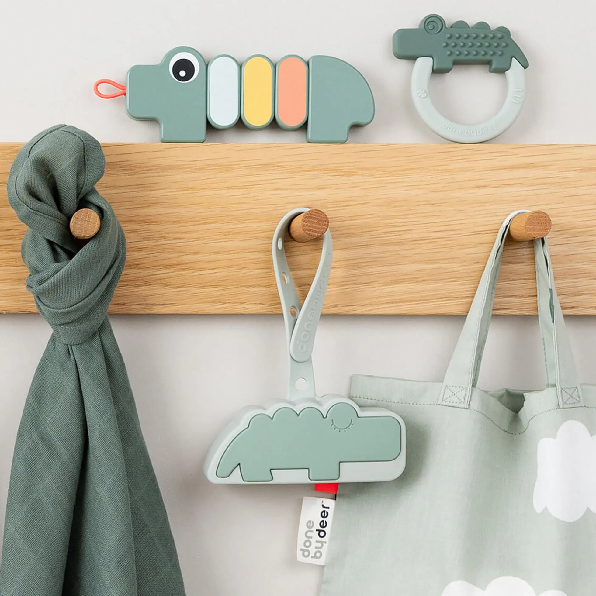 Croco silikone sutteholder, green