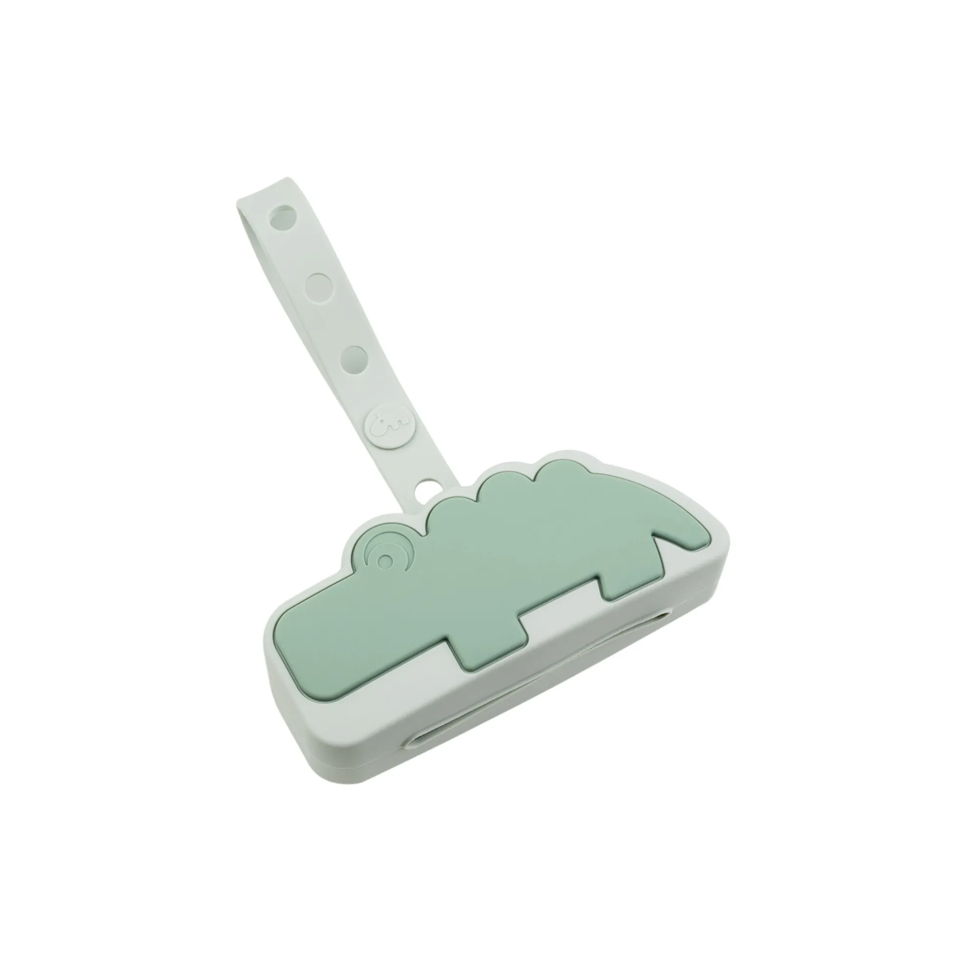 Croco silikone sutteholder, green