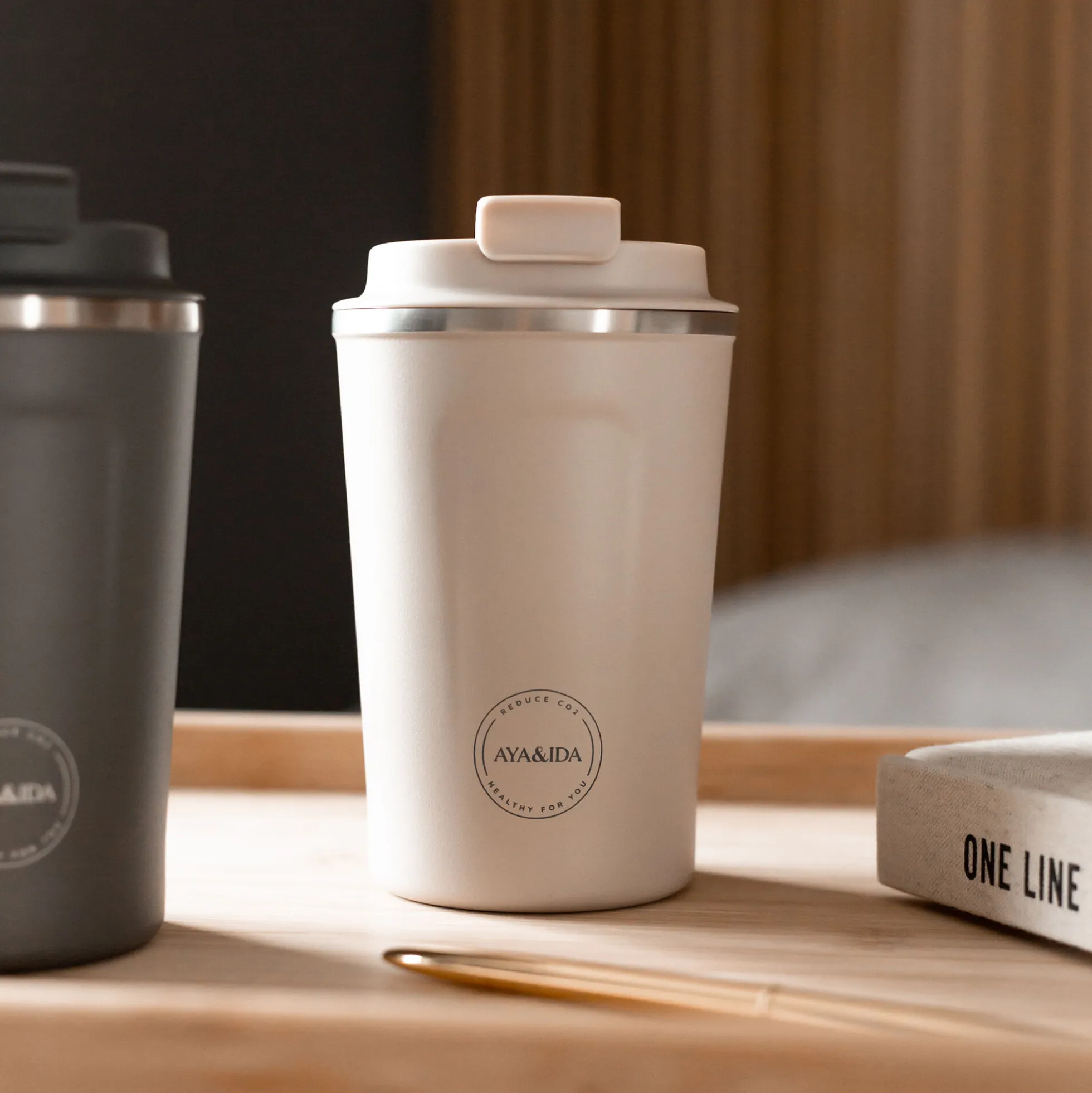 CUP2GO, cream beige