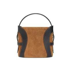Deborah Suede Hobo Bag S, oat beige