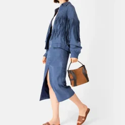 Deborah Suede Hobo Bag S, oat beige