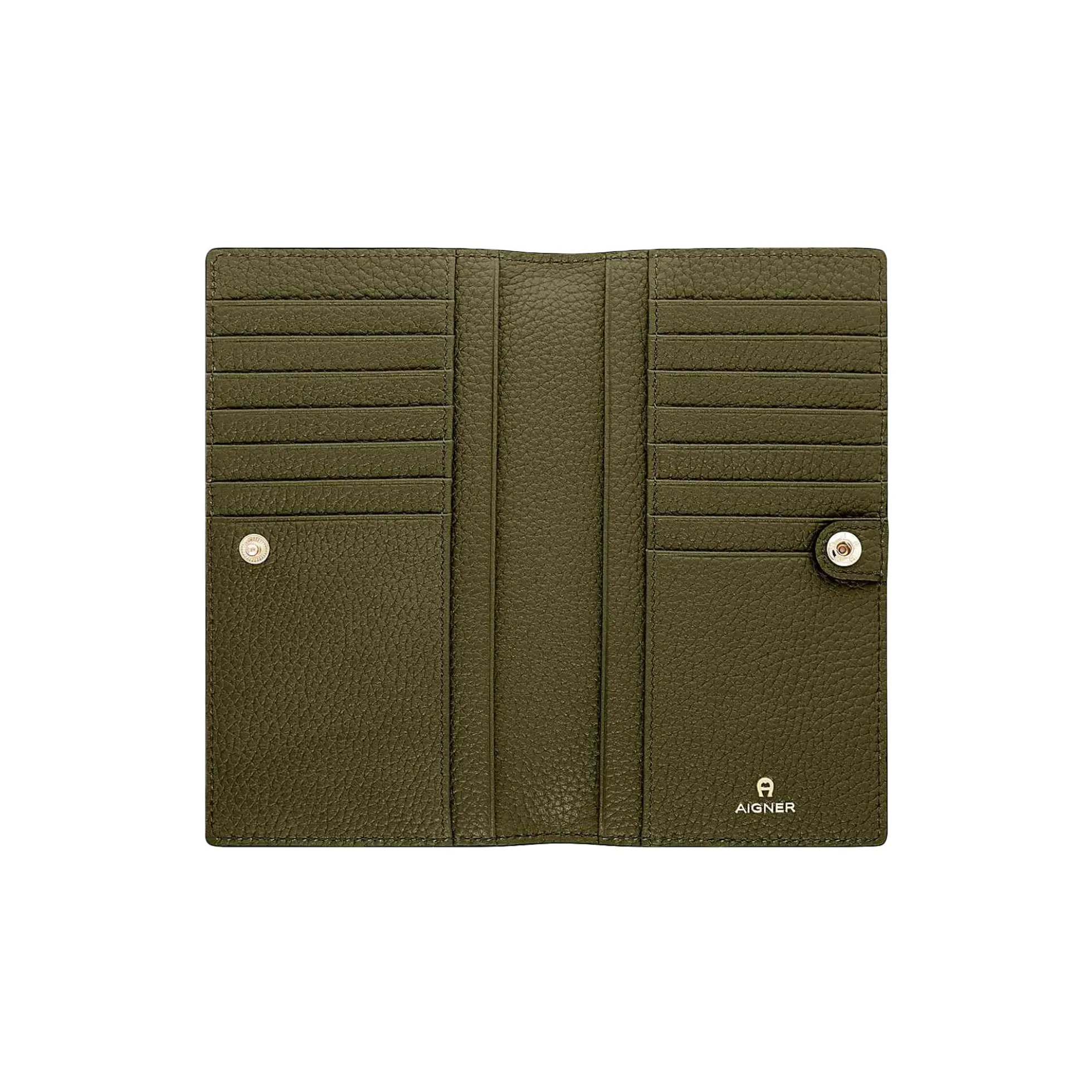 Delia Bill and card case, dark olive