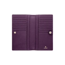 Delia bill and card case, plum