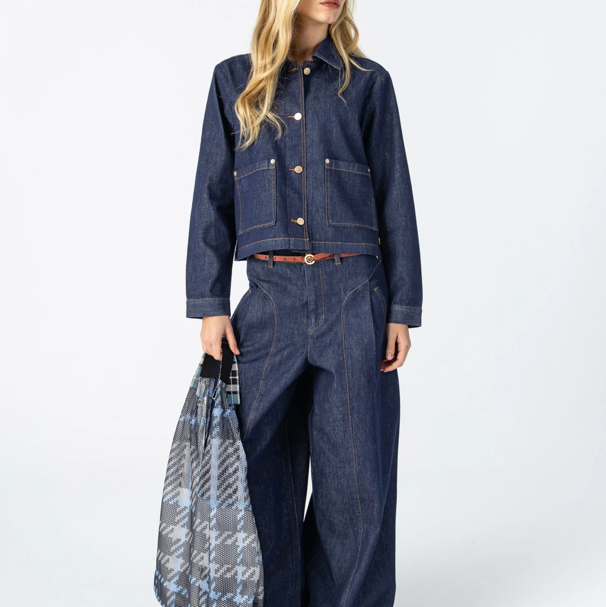 Denim jacket, dark blue denim