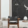 2226 Den Spanske Stol, sort/olieret valnød