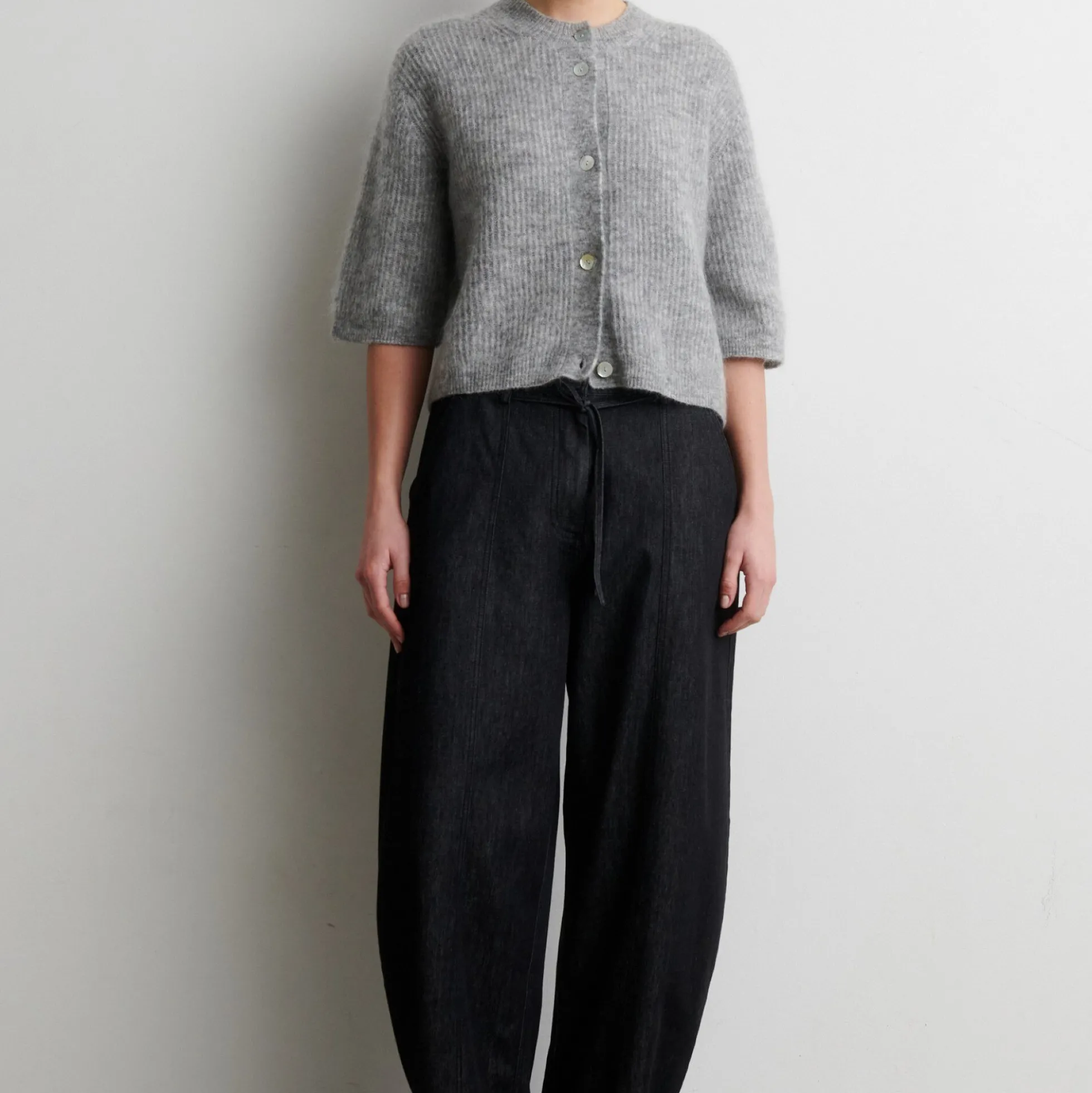 Dera Denim Cargo Trousers, black