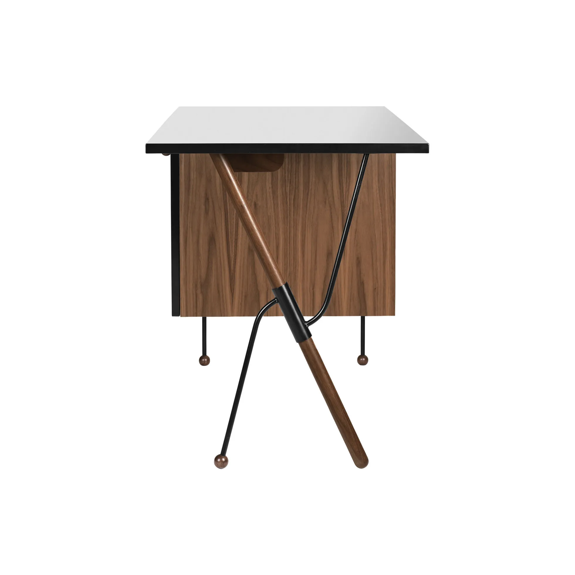 62 Desk, walnut/black