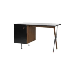 62 Desk, walnut/black