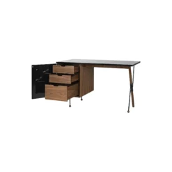 62 Desk, walnut/black