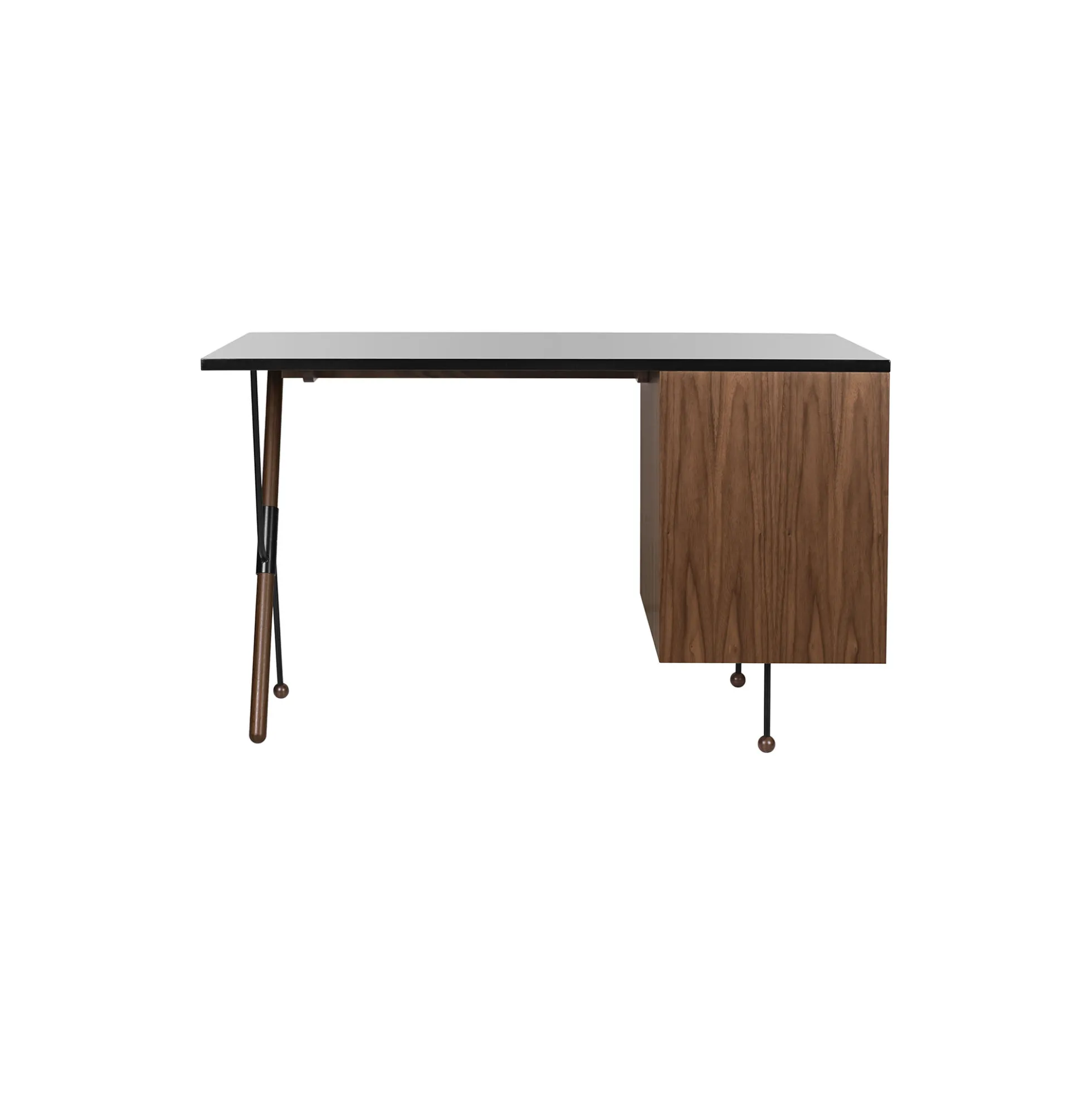 62 Desk, walnut/black