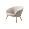 Ditzel loungestol, hvid/olieret eg