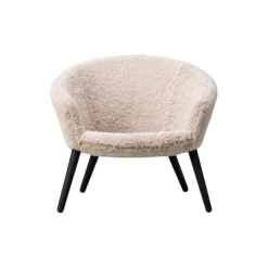 Ditzel loungestol, hvid/sortlakeret eg