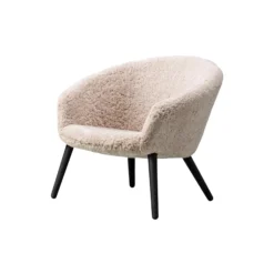 Ditzel loungestol, hvid/sortlakeret eg