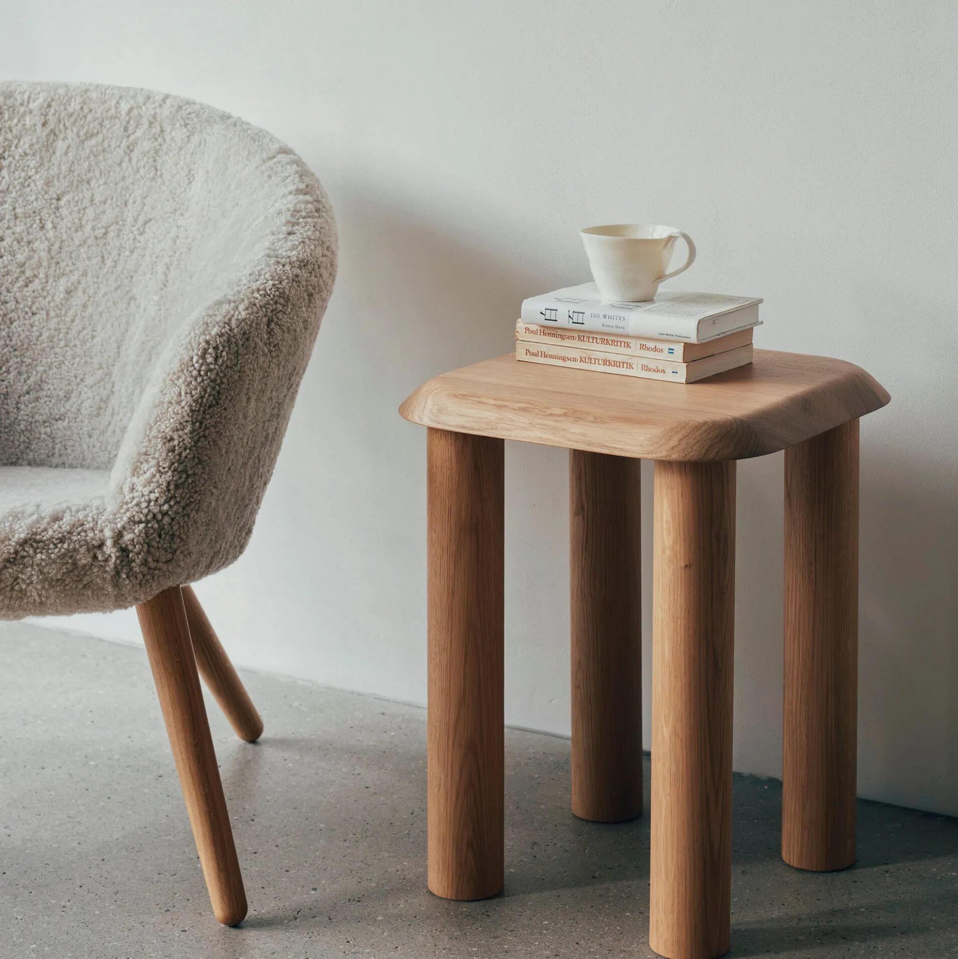 Ditzel loungestol, Moonlight/oiled oak