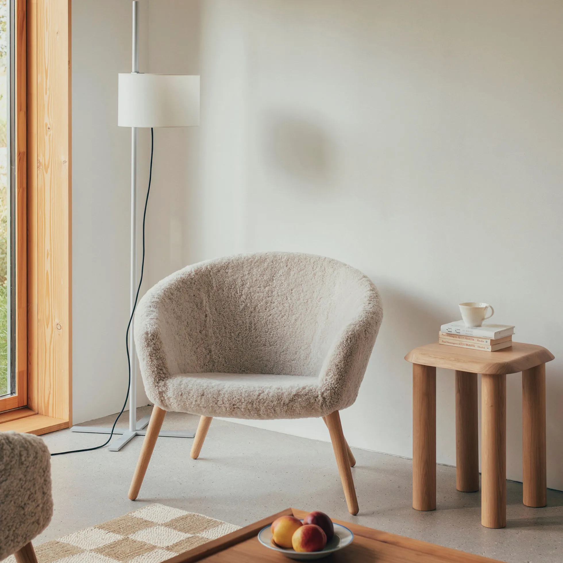 Ditzel loungestol, Moonlight/oiled oak
