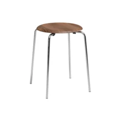 Dot™ taburet, lacquered walnut