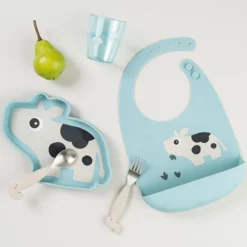 Dotti silikone hagesmæk, blue