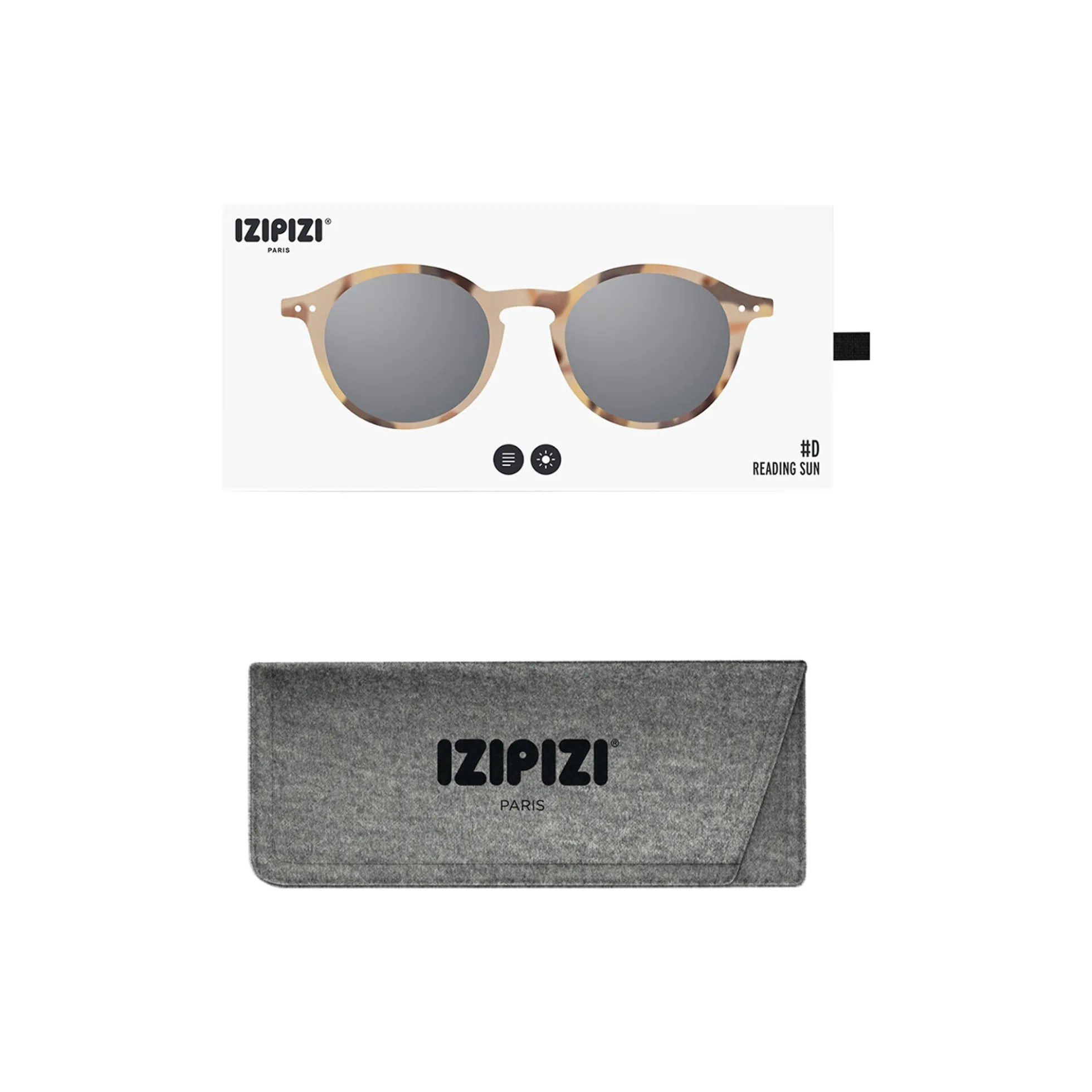 #D READING SUN solbriller, light tortoise