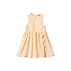 Dress Elma, barely apricot flowers